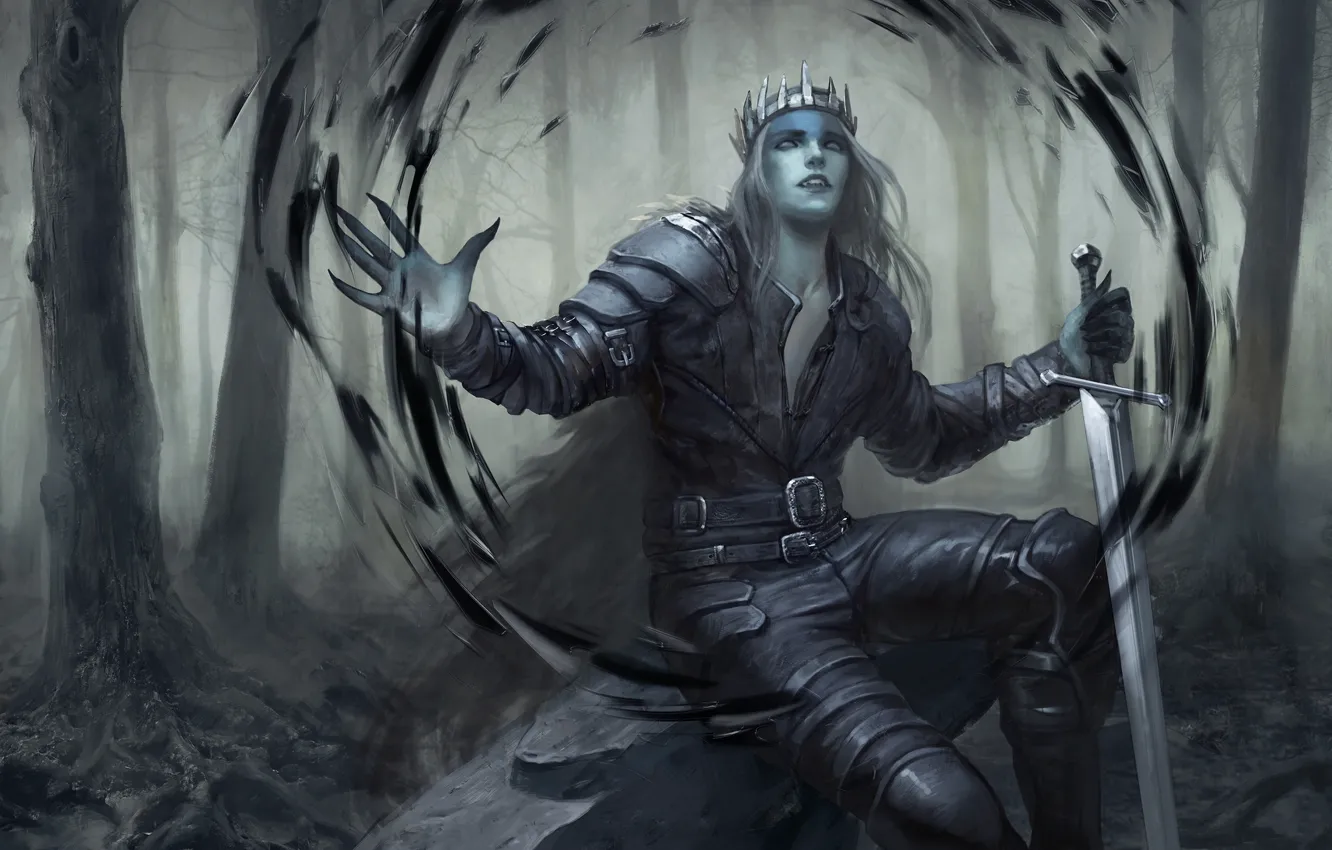 Photo wallpaper magic, sword, crown, MAG, guy, king
