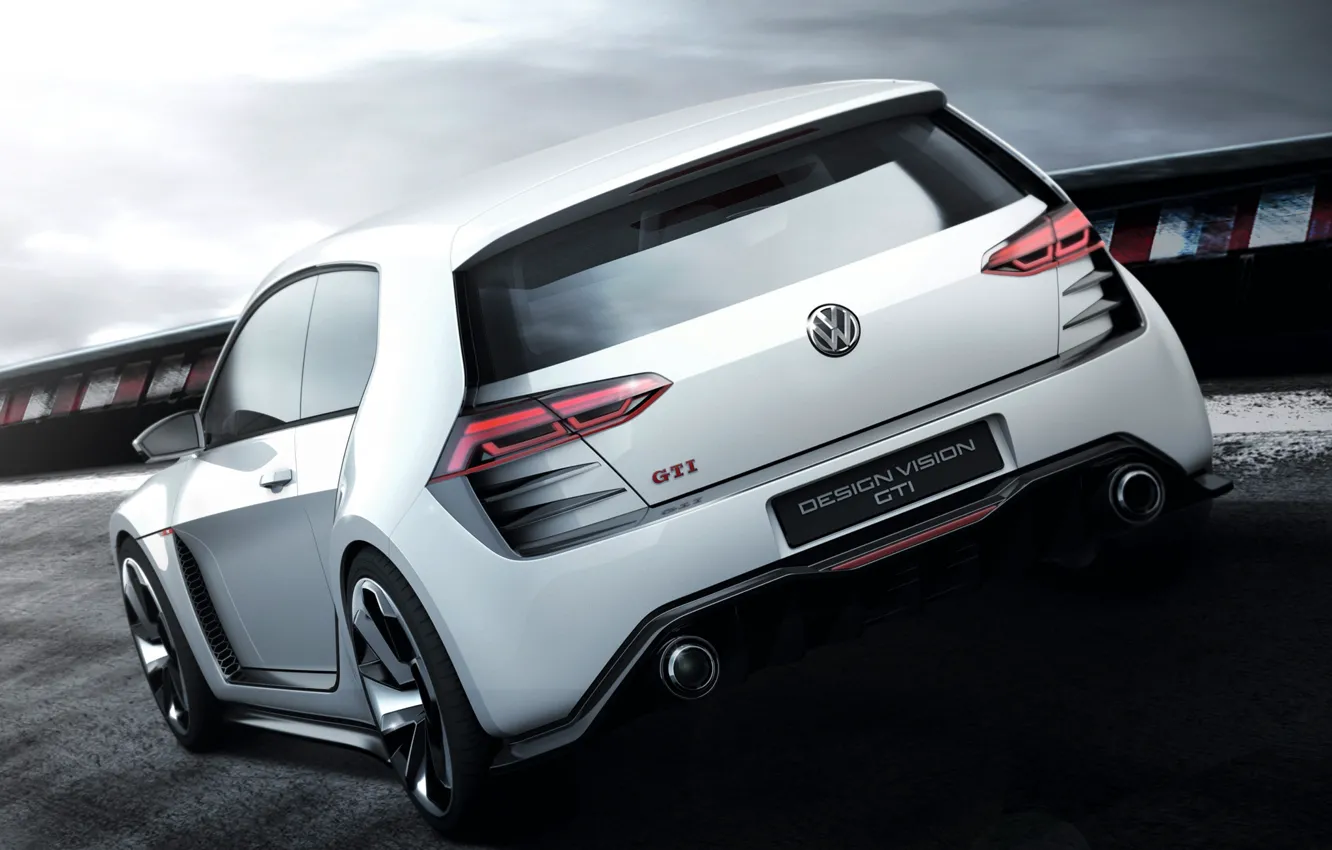 Photo wallpaper auto, Concept, Volkswagen, rear view, Golf, GTI, Volkswagen, Design Vision