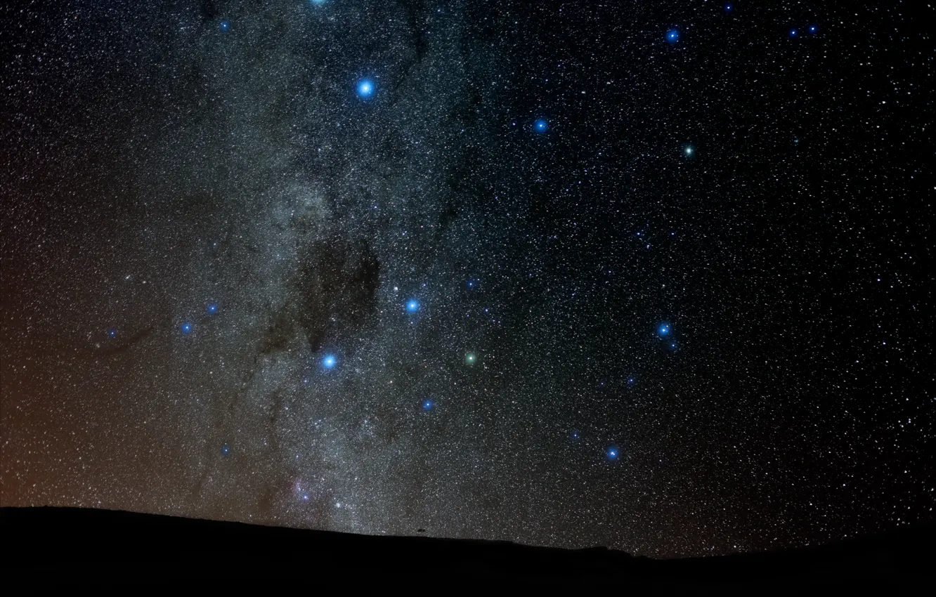 Photo wallpaper Alpha and Beta Centauri, southern Cross, the milky Way