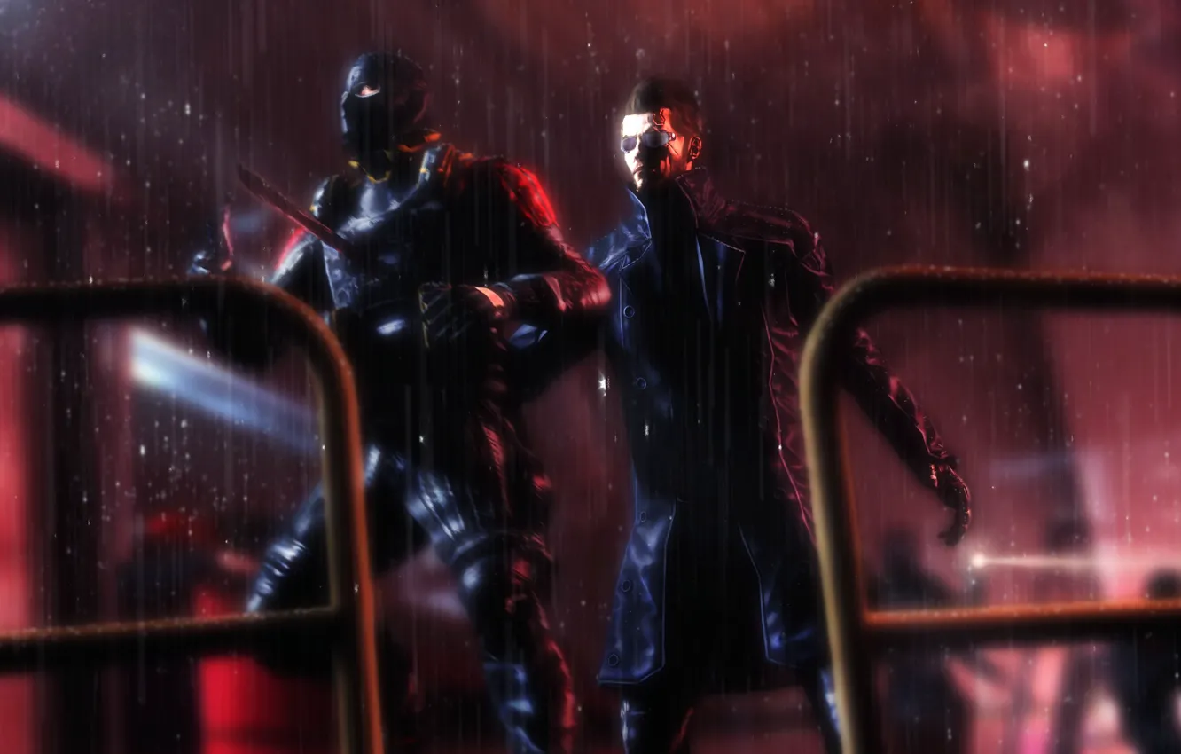Photo wallpaper Square Enix, Adam Jensen, Deus Ex : Human Revolution, Belltower, Spec Ops soldier