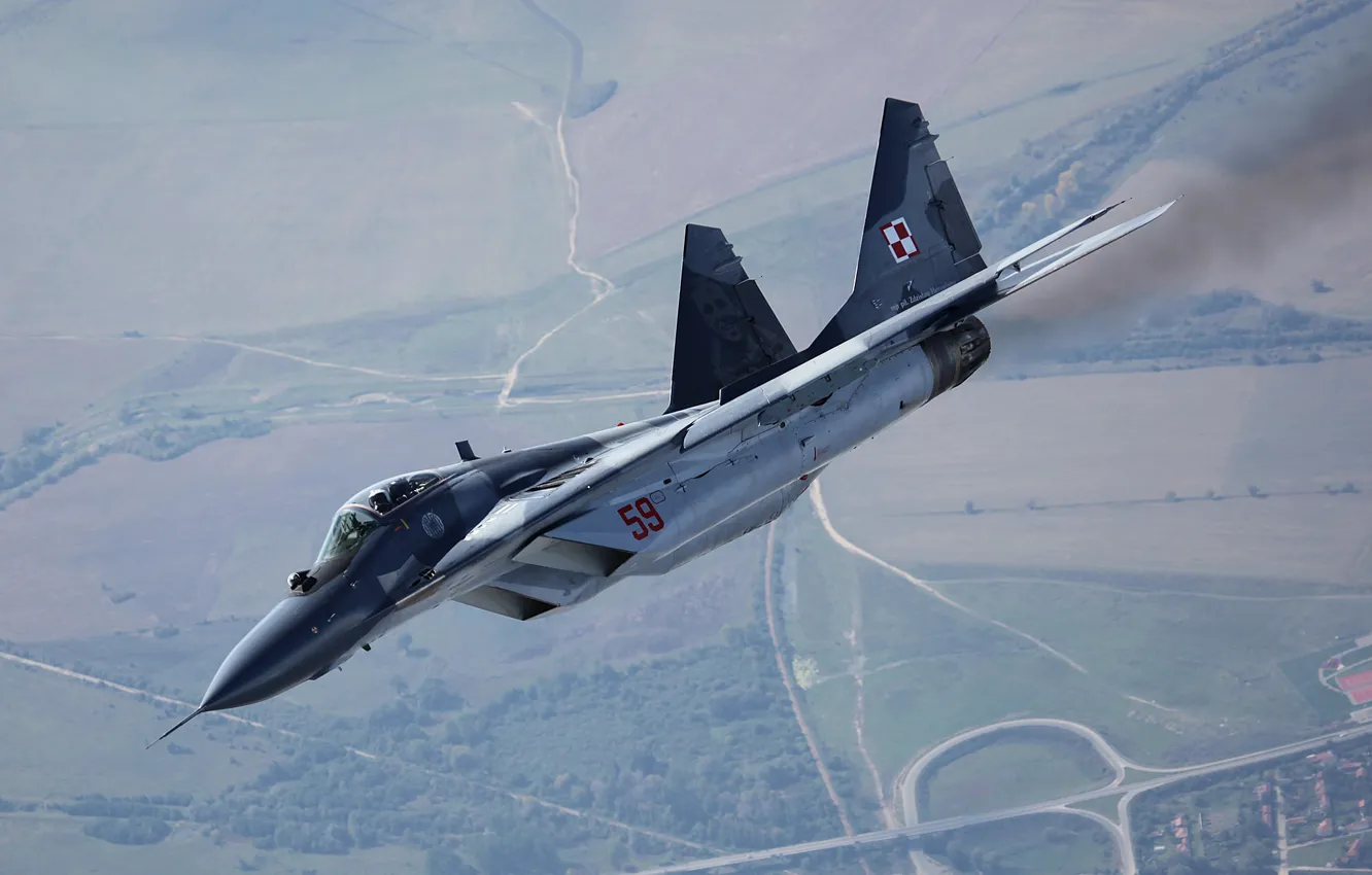 Photo wallpaper flight, fighter, multipurpose, MiG-29, The MiG-29