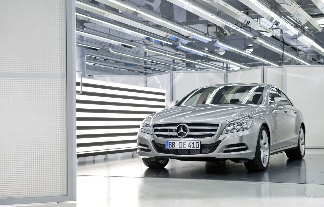 Photo wallpaper auto, light, Mercedes