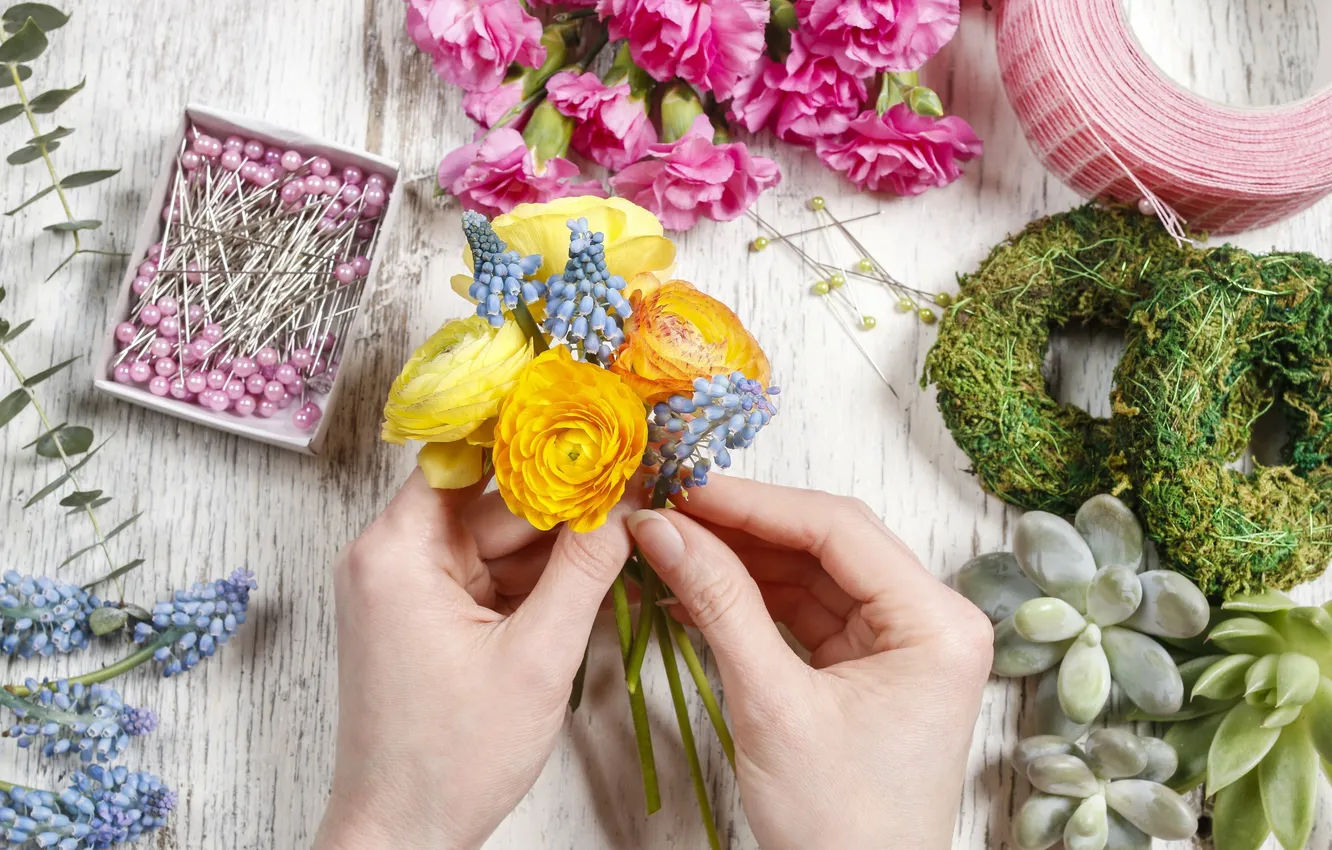 Photo wallpaper flowers, bouquet, flowers, floral