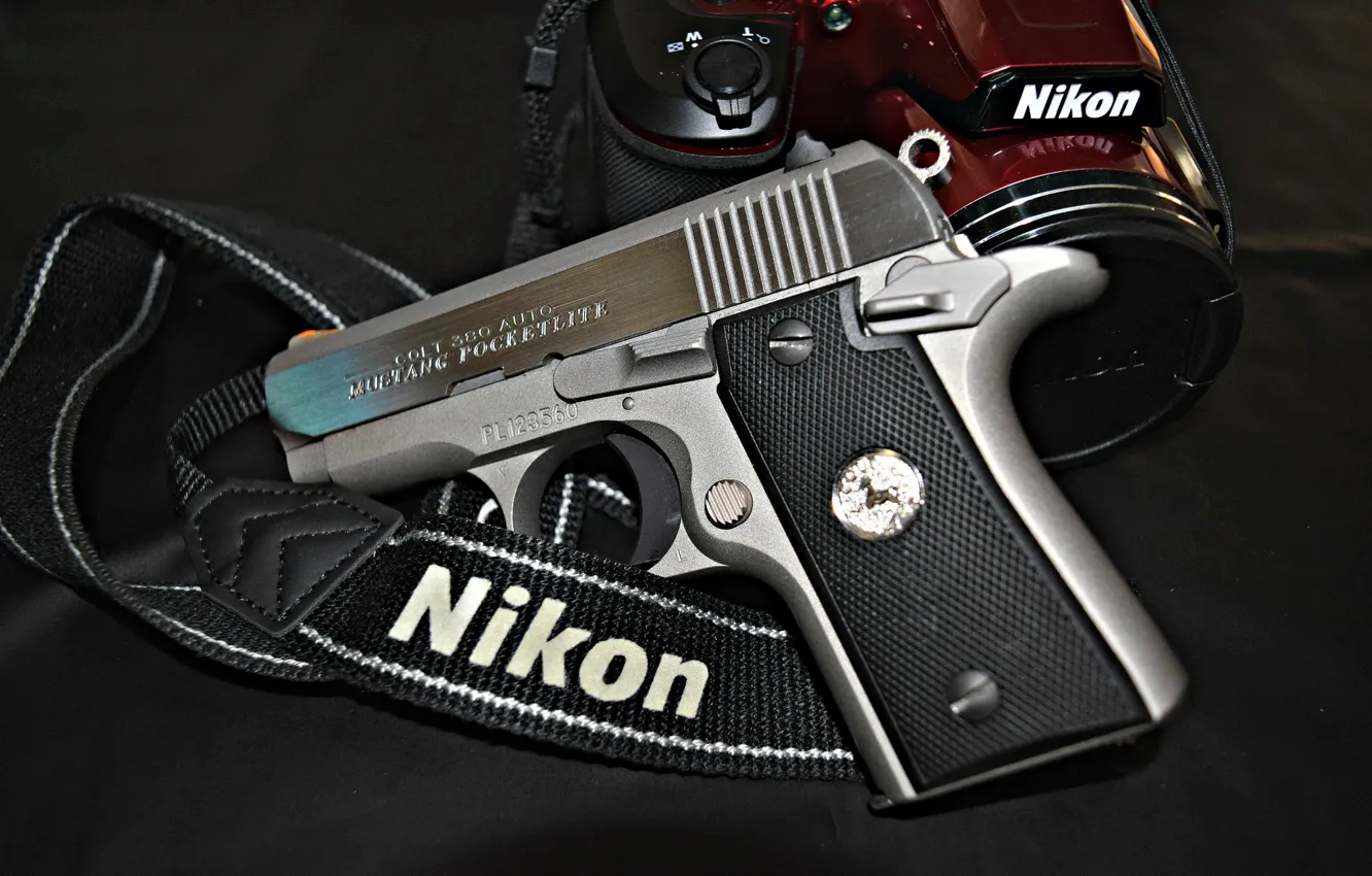 Photo wallpaper Gun, The camera, Nikon