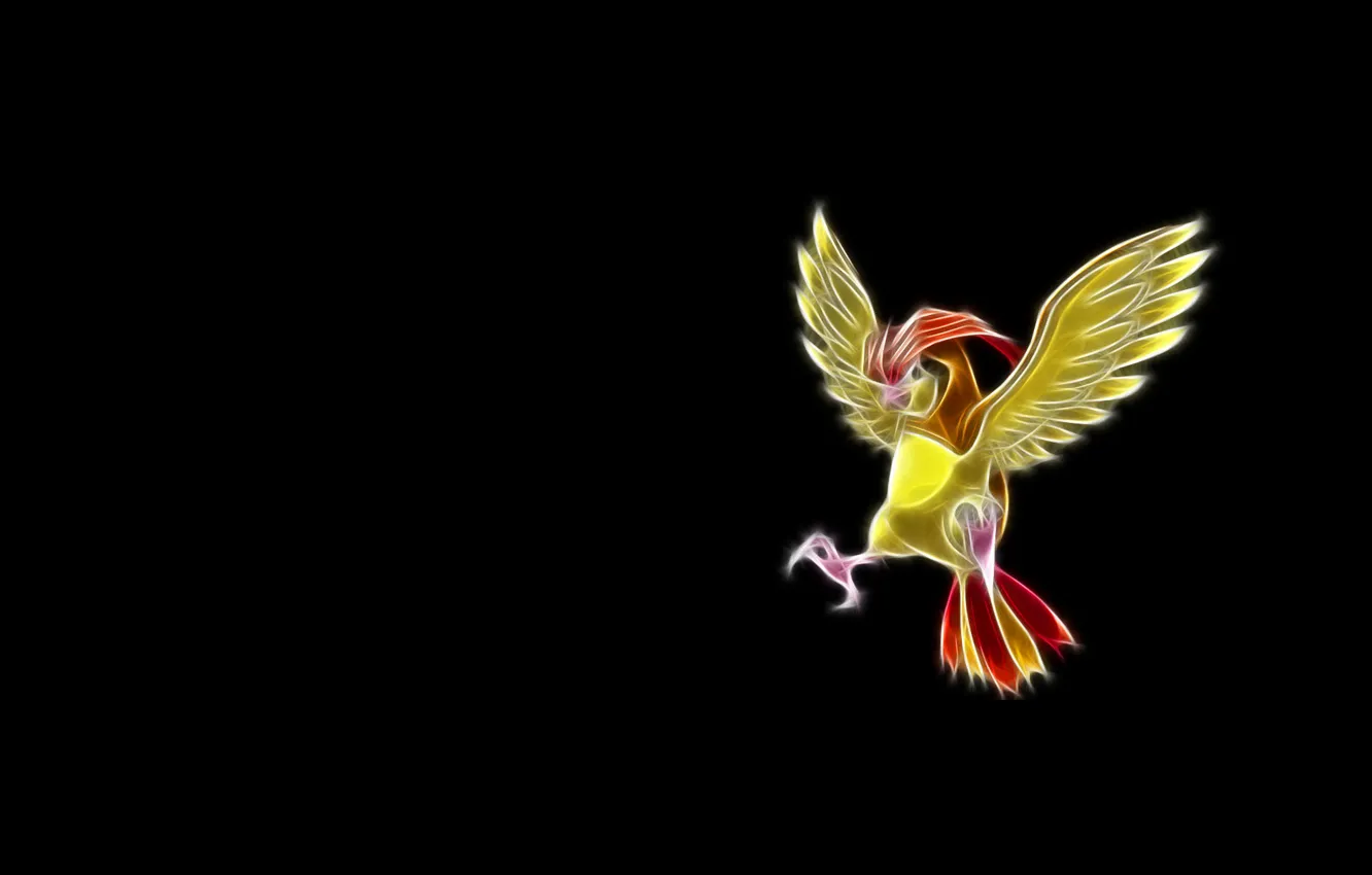 Photo wallpaper pokemon, pokemon, neon lines, pidgeotto, pidgeotto