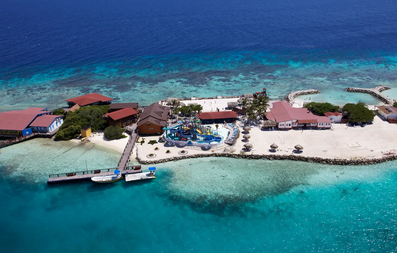 Photo wallpaper sea, island, resort, Aruba Island