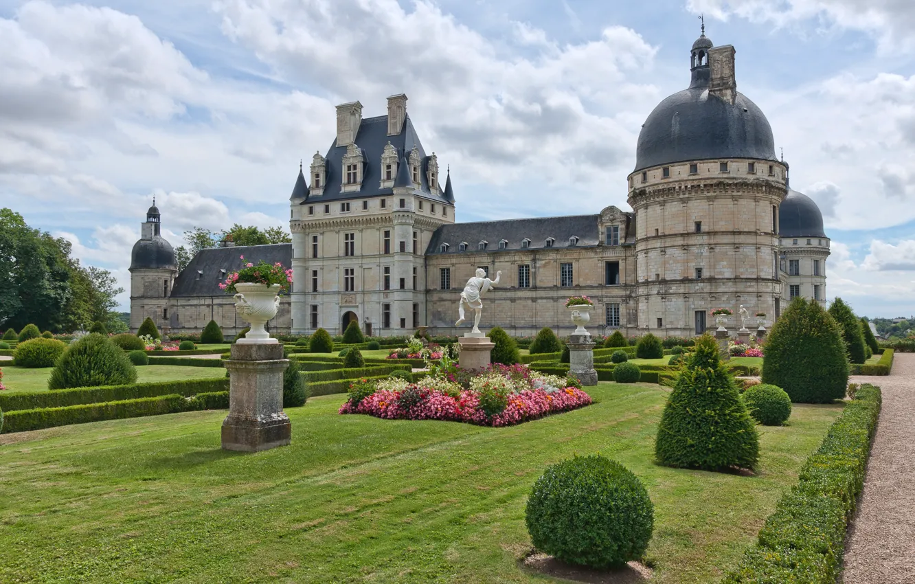 Photo wallpaper France, Castle, the Department, Indre, valence