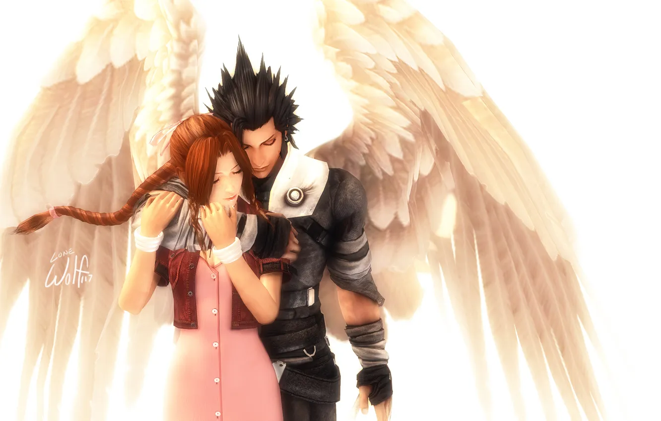 Photo wallpaper Final Fantasy 7, Square Enix, Zack Fair, Aerith Gainsborough