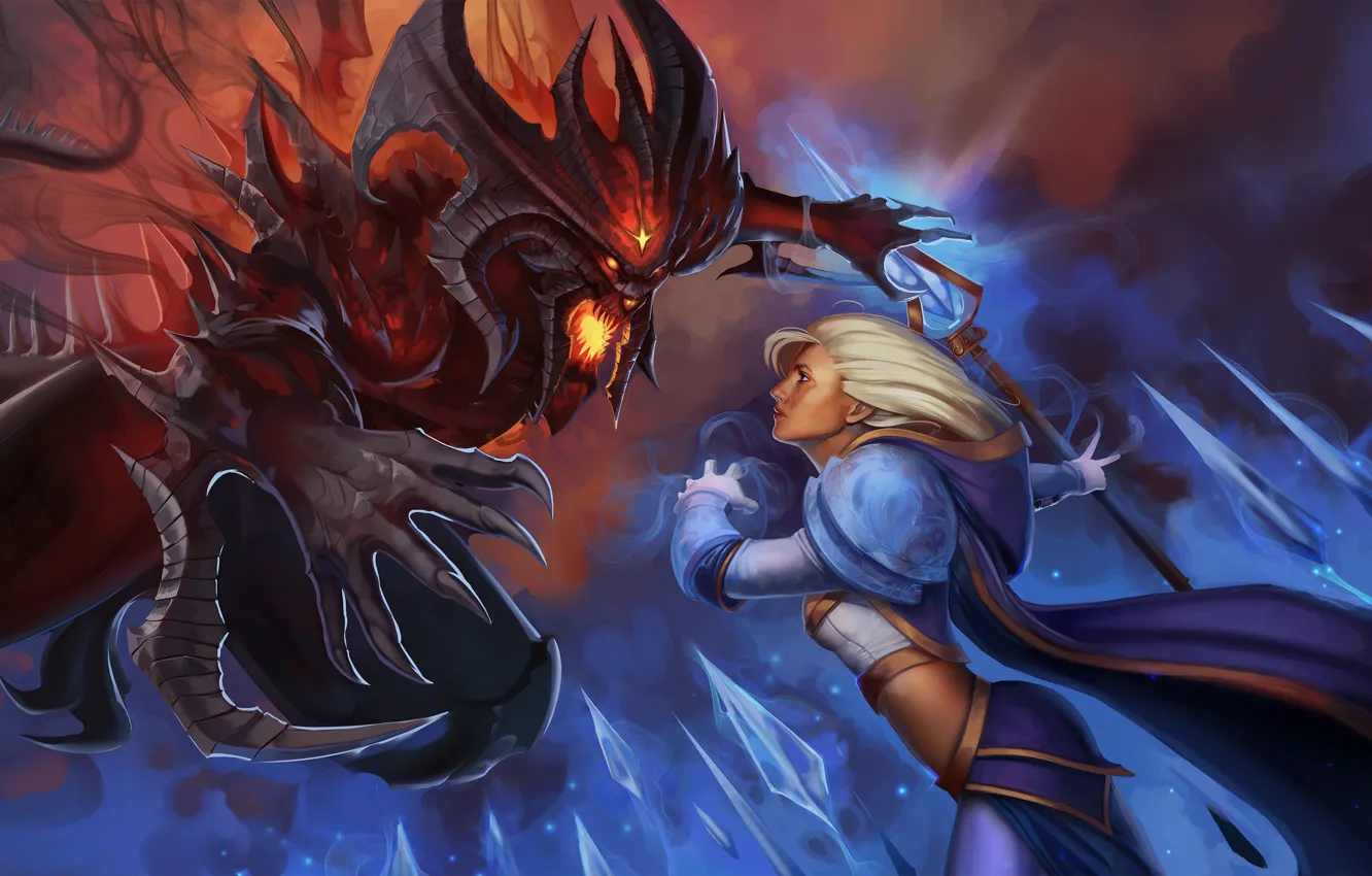 Photo wallpaper Blizzard, diablo, warcraft, art, Jaina Proudmoore, Heroes of the Storm, moba
