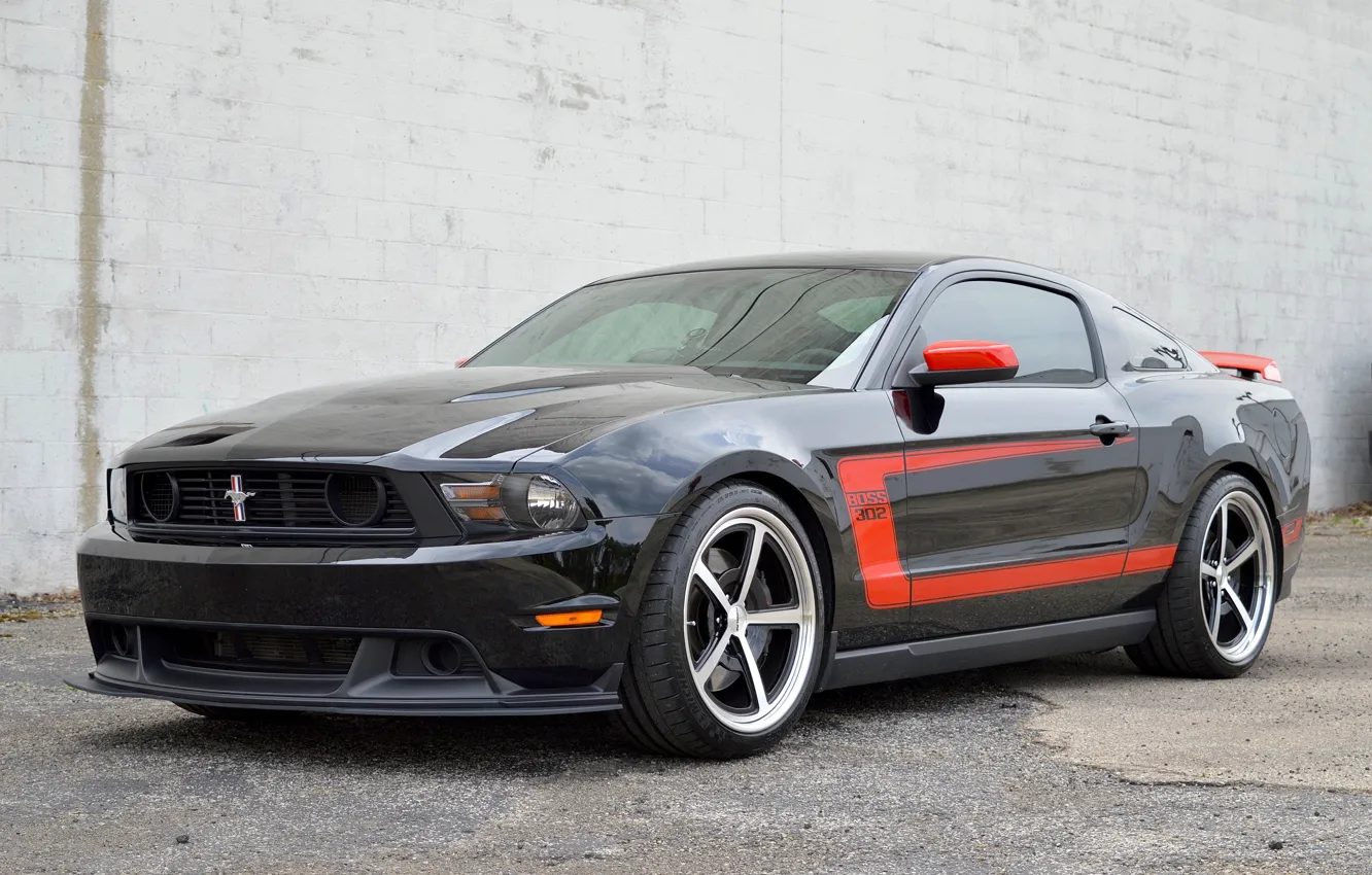 Photo wallpaper Mustang, Ford, 2012, 302, Boss, Edition, Laguna, Seca