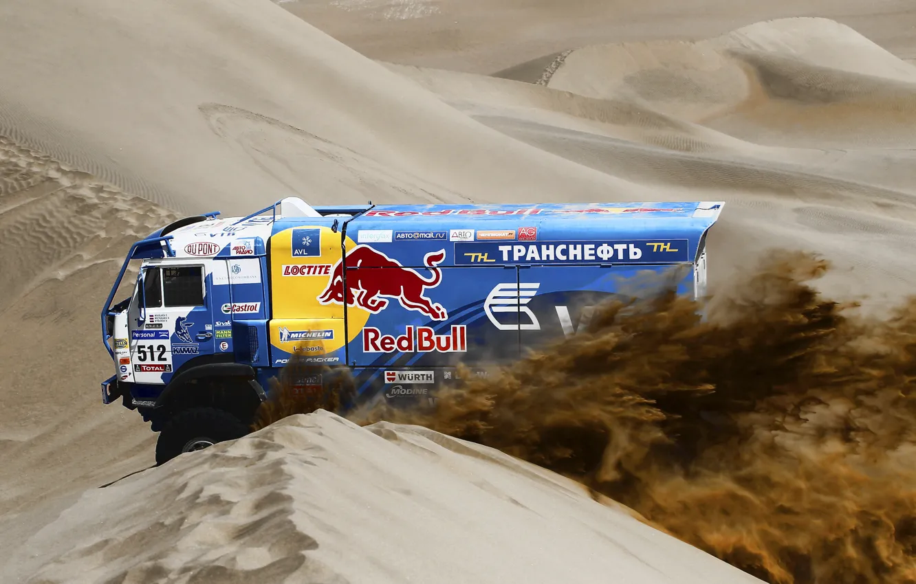 Photo wallpaper desert, truck, rally, KAMAZ, kamaz, Paris-Dakar, KAMAZ-master