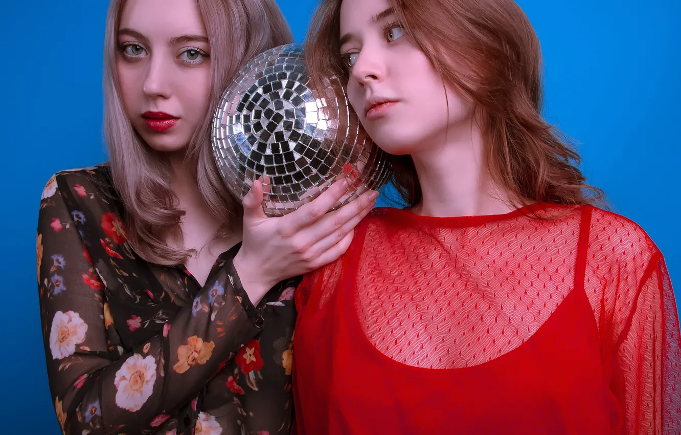 Photo wallpaper makeup, Mirror ball, Oleg Naumov, Anastasia Anastas, Rina Bezborodova