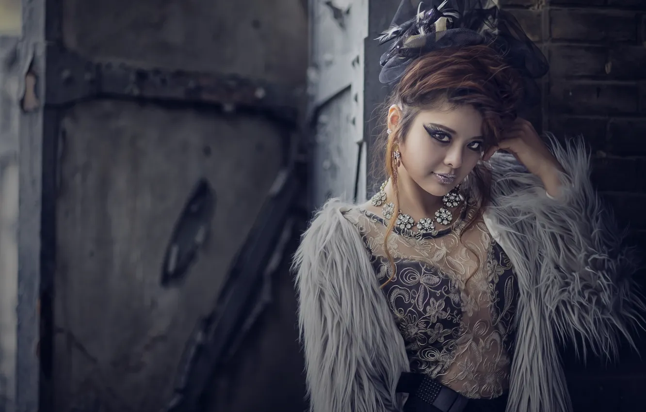 Photo wallpaper look, decoration, style, model, necklace, makeup, Asian, hairstyle