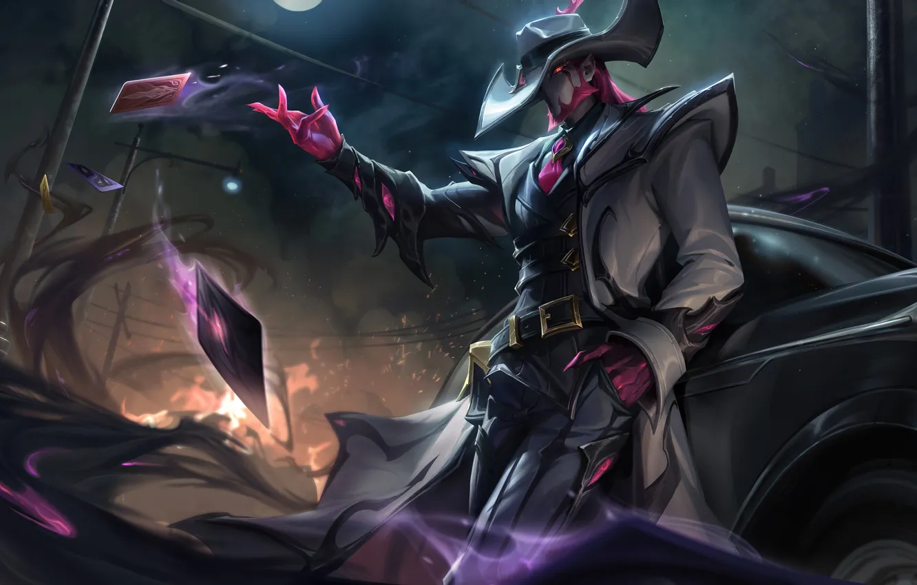 Photo wallpaper art, League of Legends, LoL, skin, Crime, Twisted Fate, Crime City Nightmare