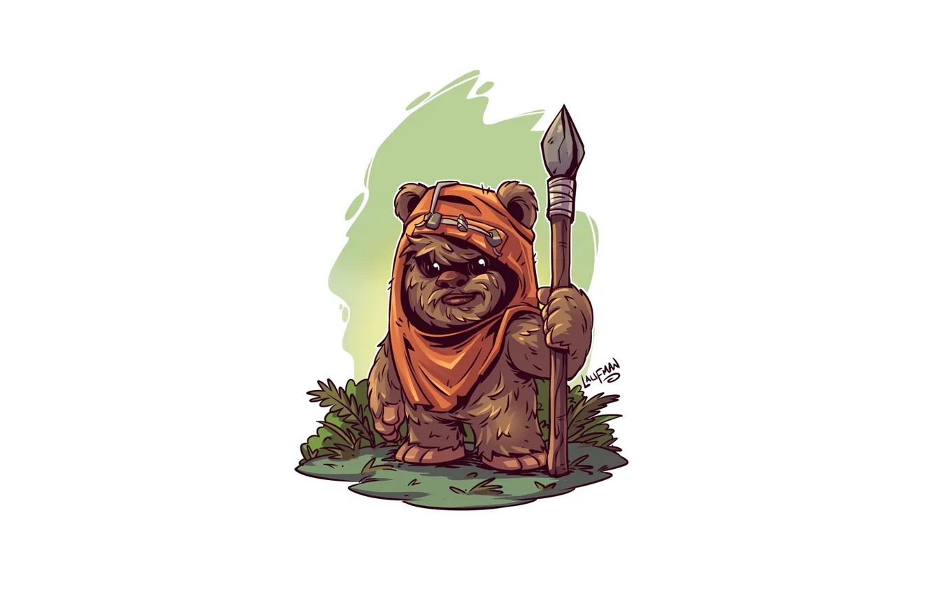 Photo wallpaper Star Wars, Ewok, Derek Laufman