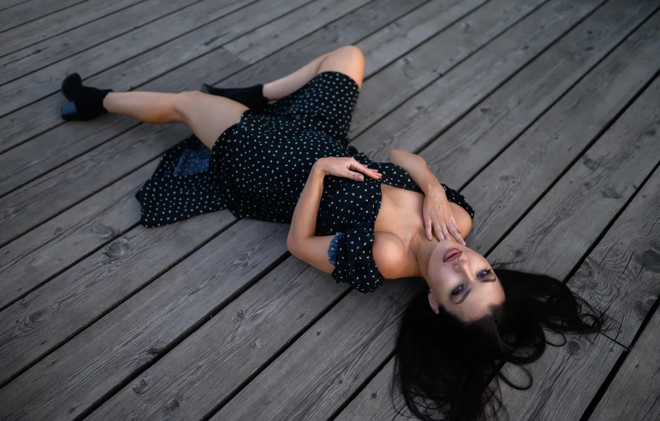 Photo wallpaper girl, sexy, Wallpaper, sweetheart, model, bright, makeup, shoes