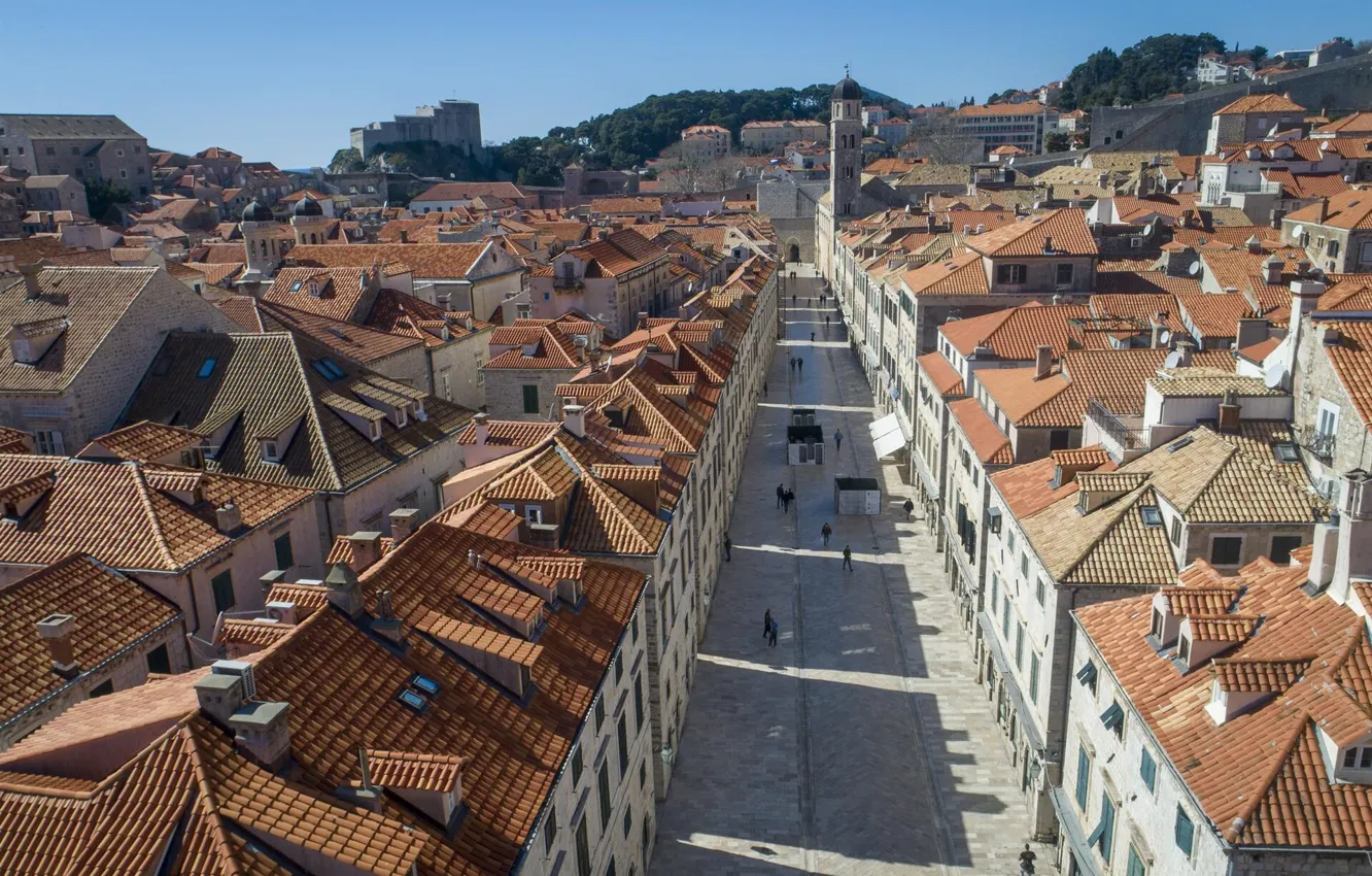 Photo wallpaper street, home, Croatia, Dubrovnik