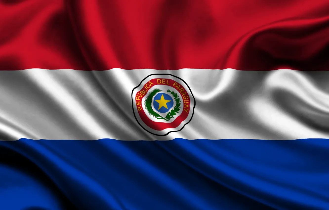 Photo wallpaper flag, Paraguay, paraguay