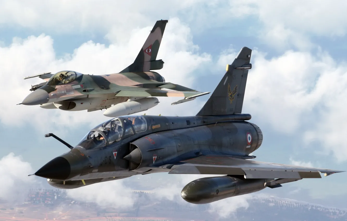 Photo wallpaper clouds, aviation, photo, height, fighter, the plane