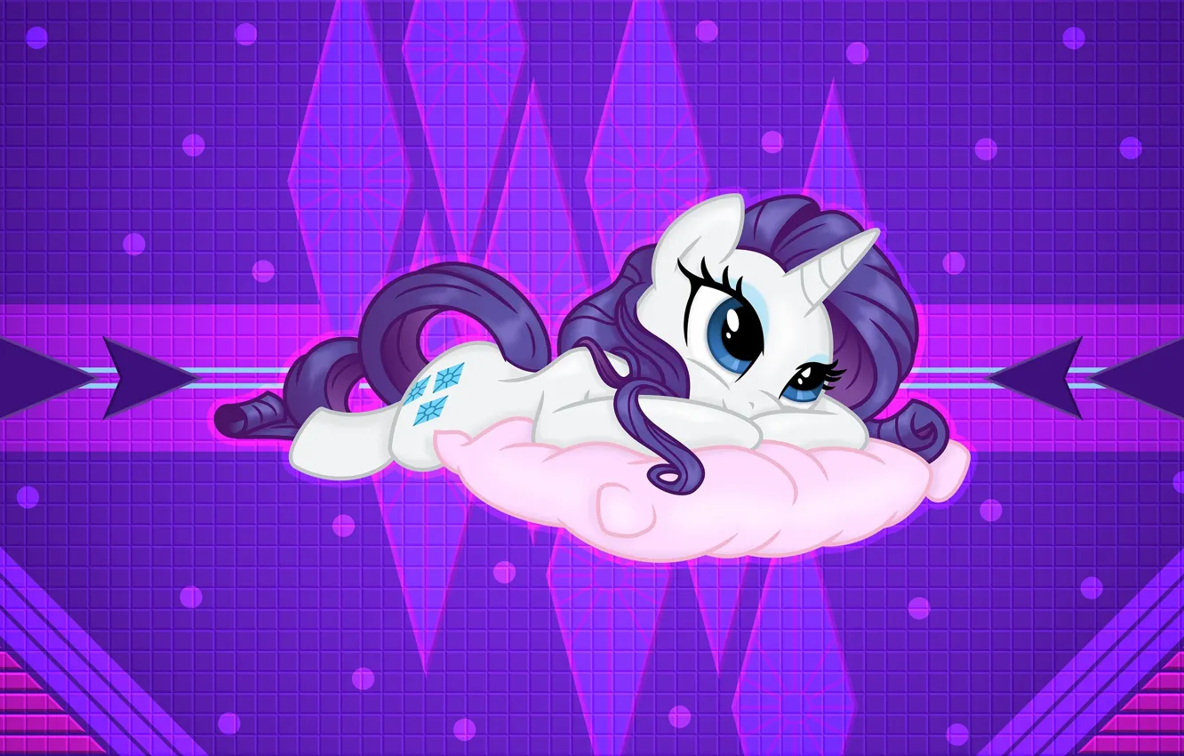 Photo wallpaper pattern, pony, purple background, My Little Pony