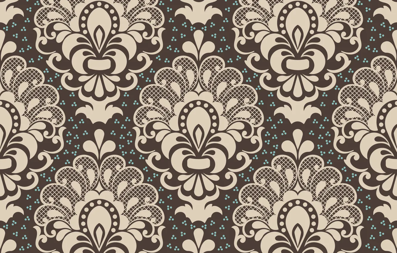Photo wallpaper background, brown, ornament, style, vintage, ornament, seamless, victorian