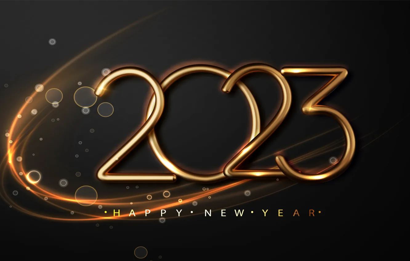 Photo wallpaper gold, new year, figures, metal, golden, New Year, Happy, glitter