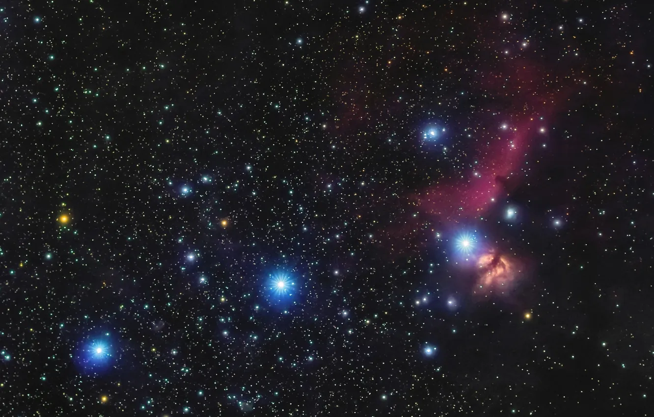 Photo wallpaper space, light, star, sky, nature, winter, background, stars