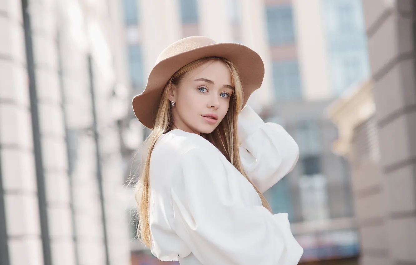 Photo wallpaper Girl, hat, Sergey Yakubitskiy