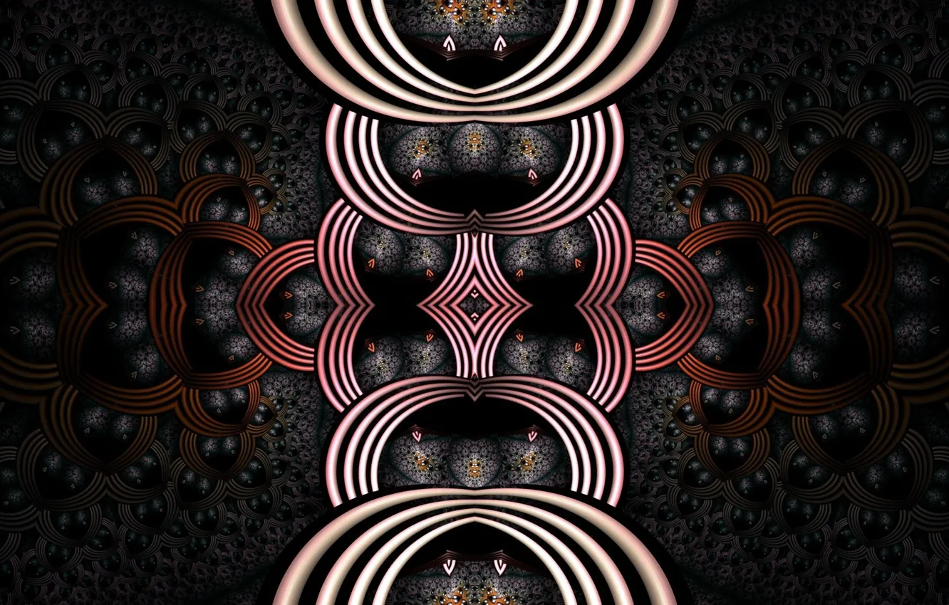 Photo wallpaper pattern, fractal, brown