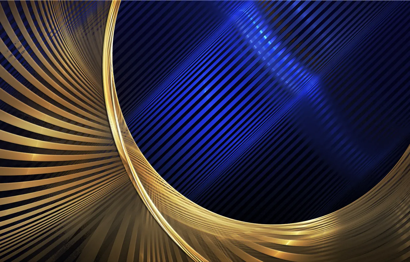 Photo wallpaper gold, blue, wave, shine, yesteryear