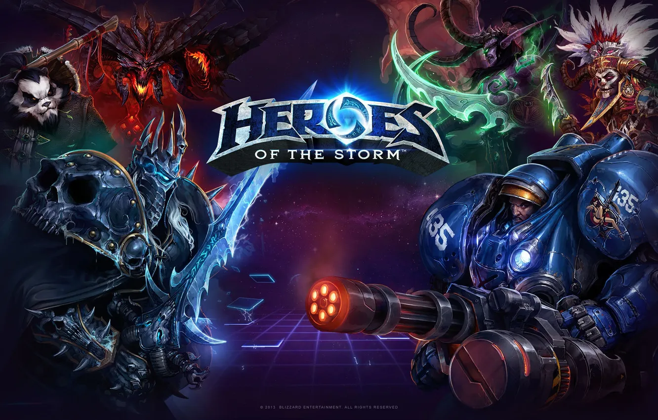 Photo wallpaper World of Warcraft, Blizzard, Diablo, StarCraft, Heroes of the Storm