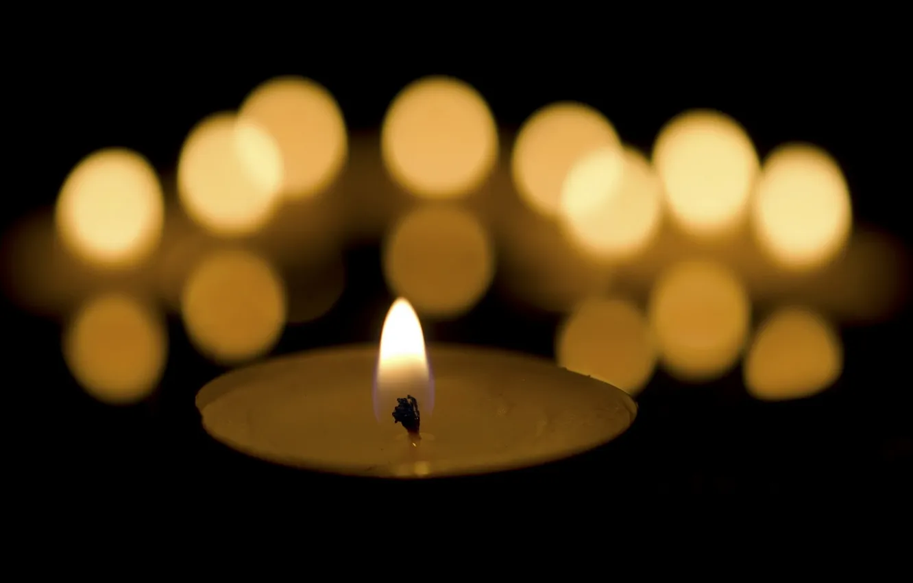 Photo wallpaper lights, background, candles