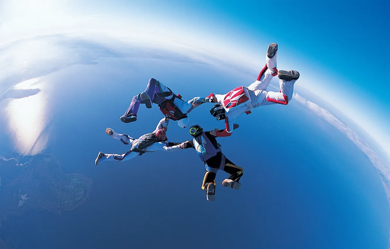 Photo wallpaper surface, flight, earth, figure, four