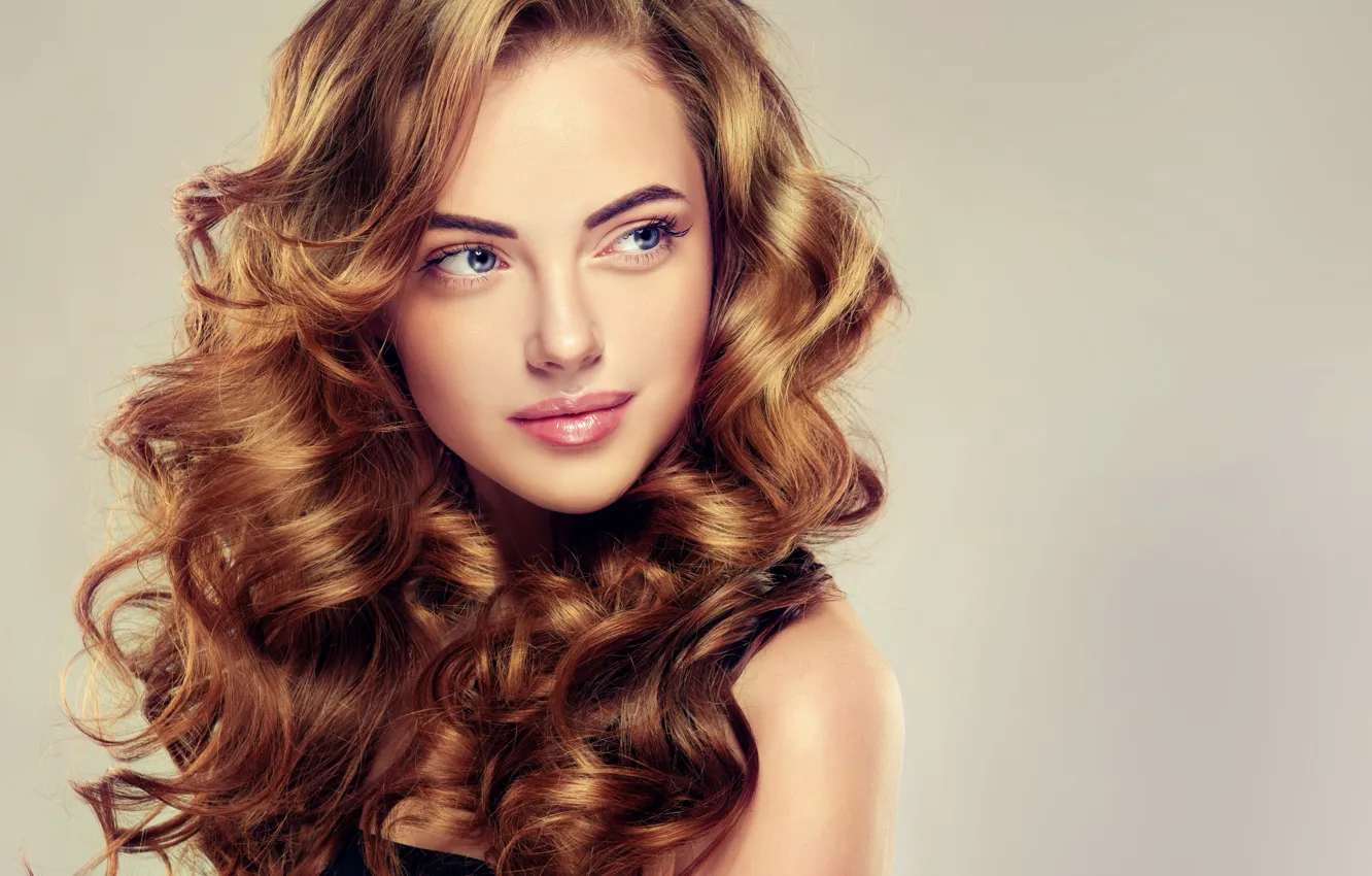Photo wallpaper woman, model, pretty, hairstyle