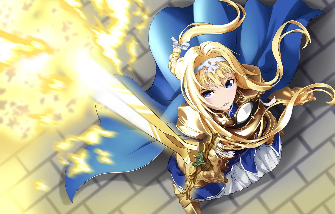 Photo wallpaper girl, armor, knight, Alice Mount, Sword Art Online: Alicization, Sword Art Online Alicization
