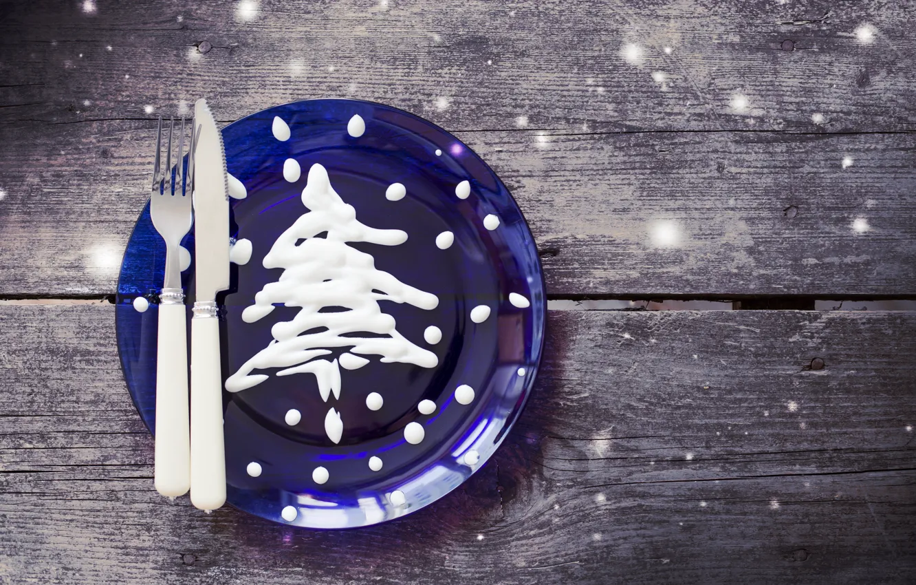 Photo wallpaper new year, plate, Christmas, herringbone, merry christmas, decoration