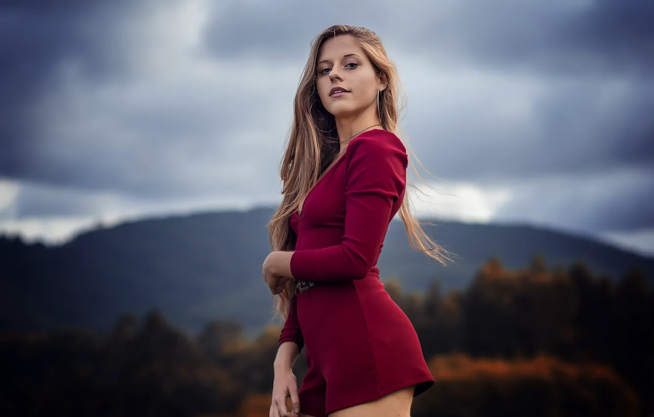 Photo wallpaper look, girl, Alexandra