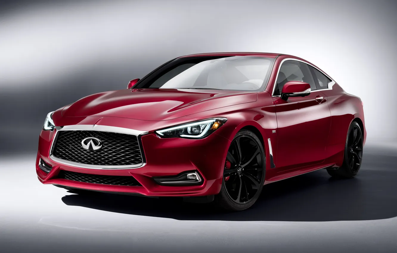 Photo wallpaper car, machine, Infiniti, Burgundy, Q60, 2016