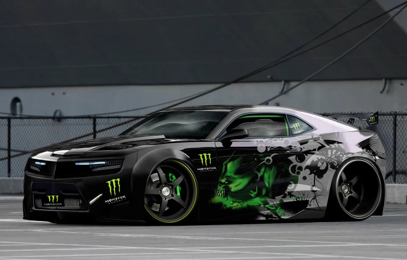 Photo wallpaper camaro, monster, energy