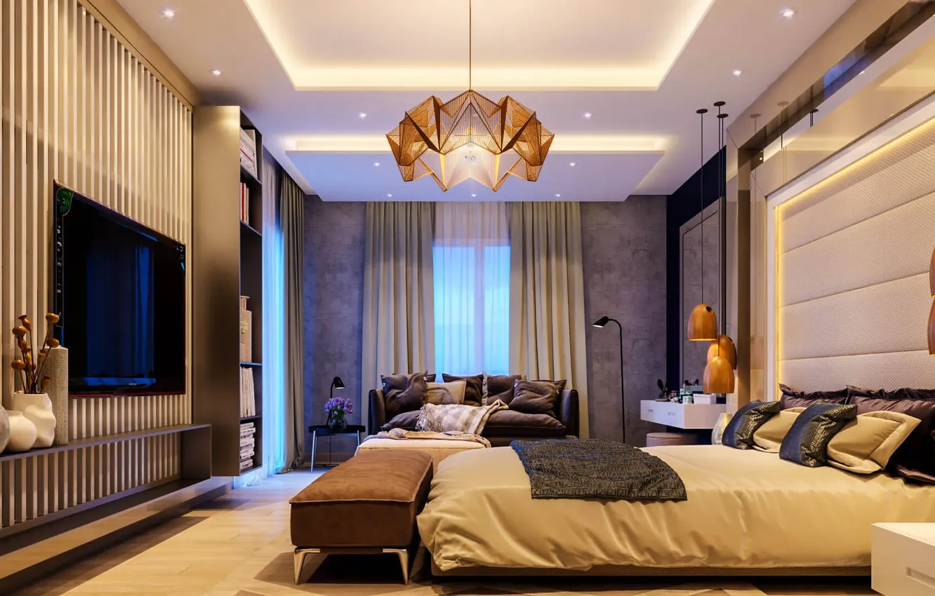 Photo wallpaper design, style, room, interior, bedroom, You Fall In Love With, by Crafted Beds Ltd., Luxurious …