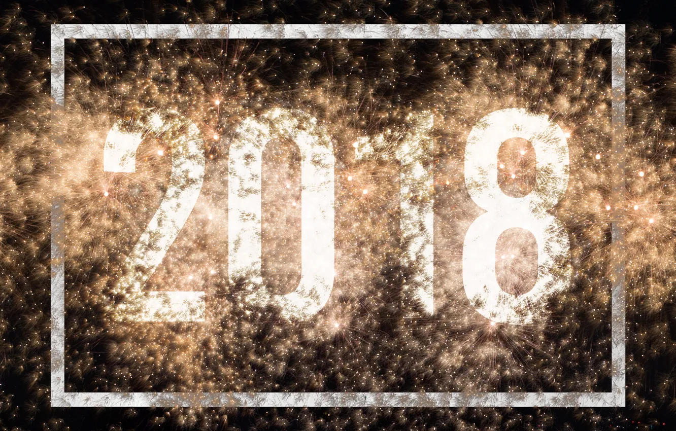 Photo wallpaper lights, salute, New Year, fireworks, new year, happy, Happy New Year, 2018
