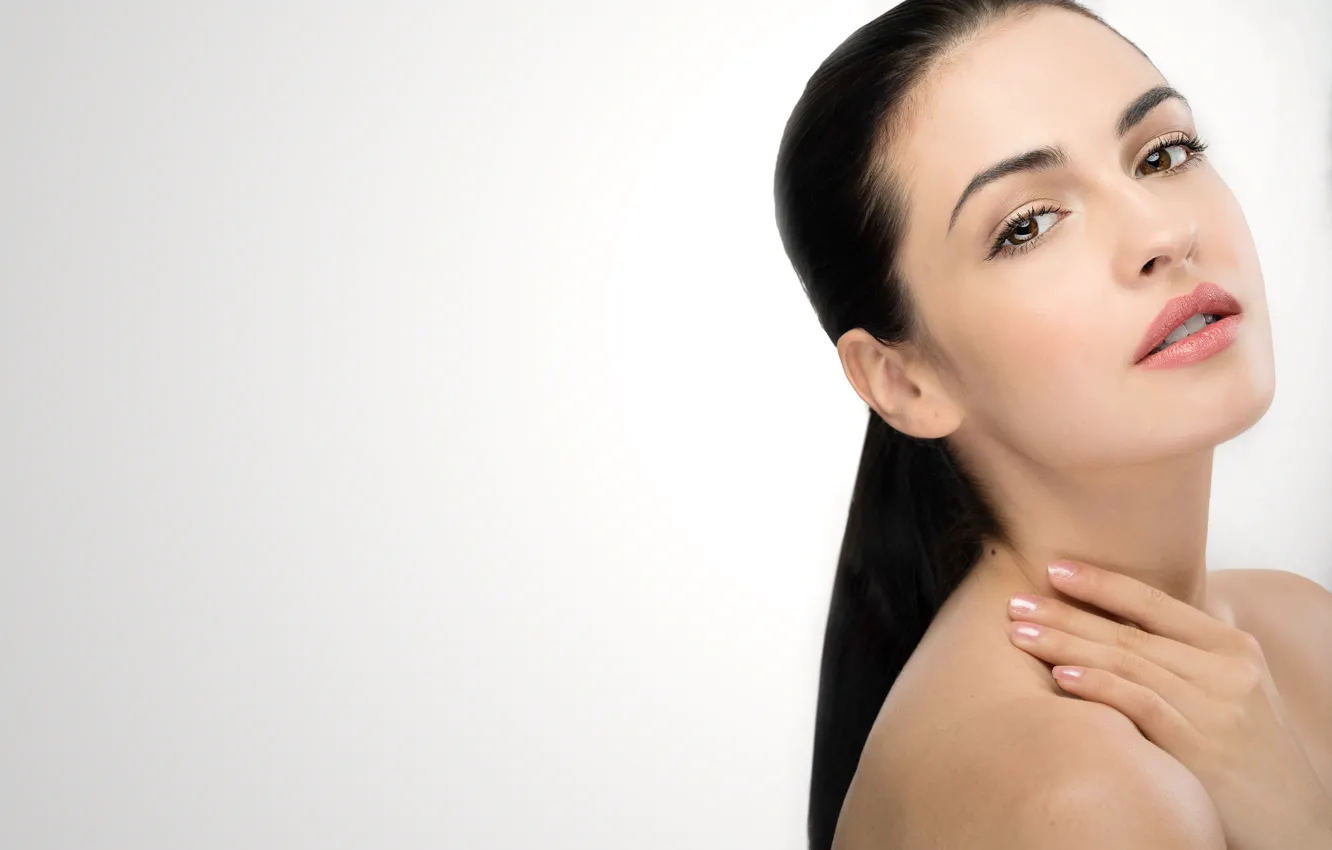 Photo wallpaper girl, hot, sexy, eyes, smile, beautiful, figure, model