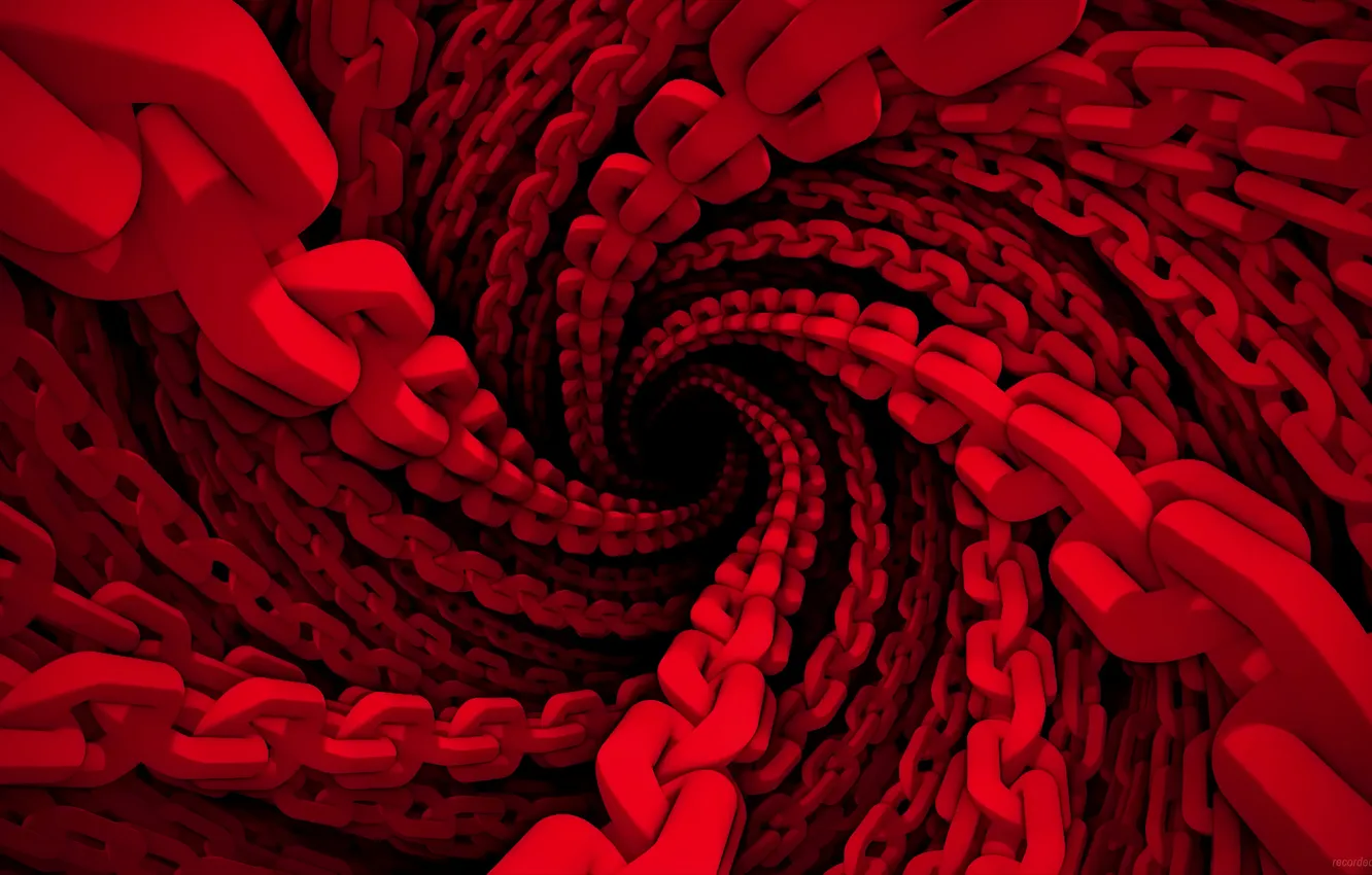 Photo wallpaper abstract, chain, red, chain, digital art, chains, CGI