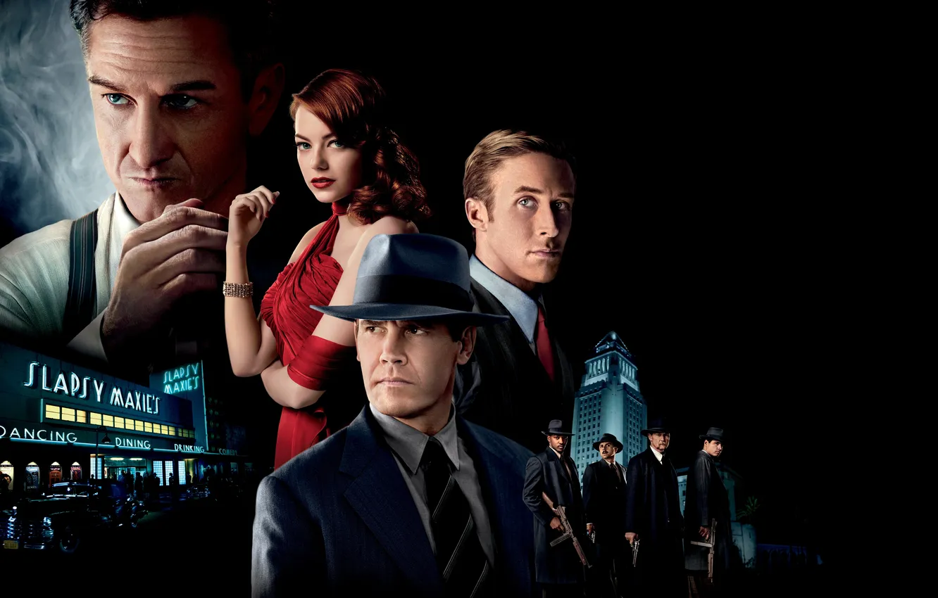 Photo wallpaper action, Gangster squad, Gangster Squad