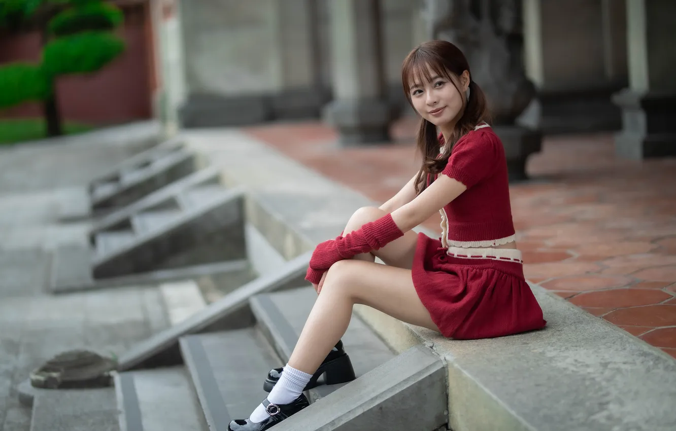 Photo wallpaper girl, legs, Asian
