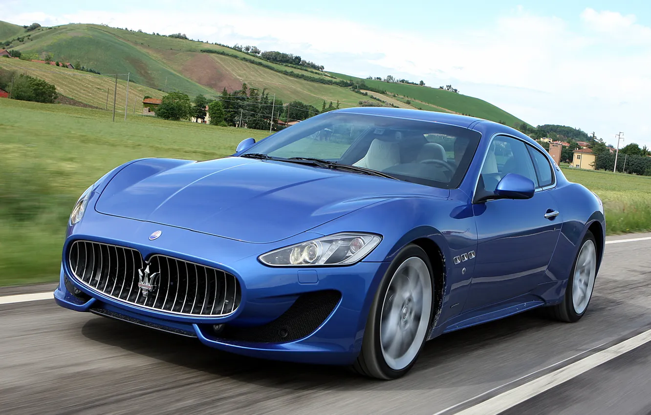 Photo wallpaper road, machine, Maserati, speed, GranTurismo, Sport