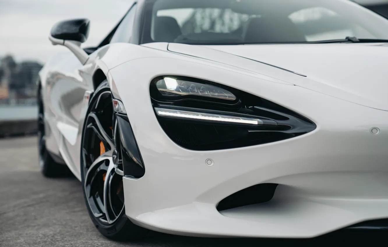 Photo wallpaper McLaren, close-up, headlights, 750S, McLaren 750S Spider