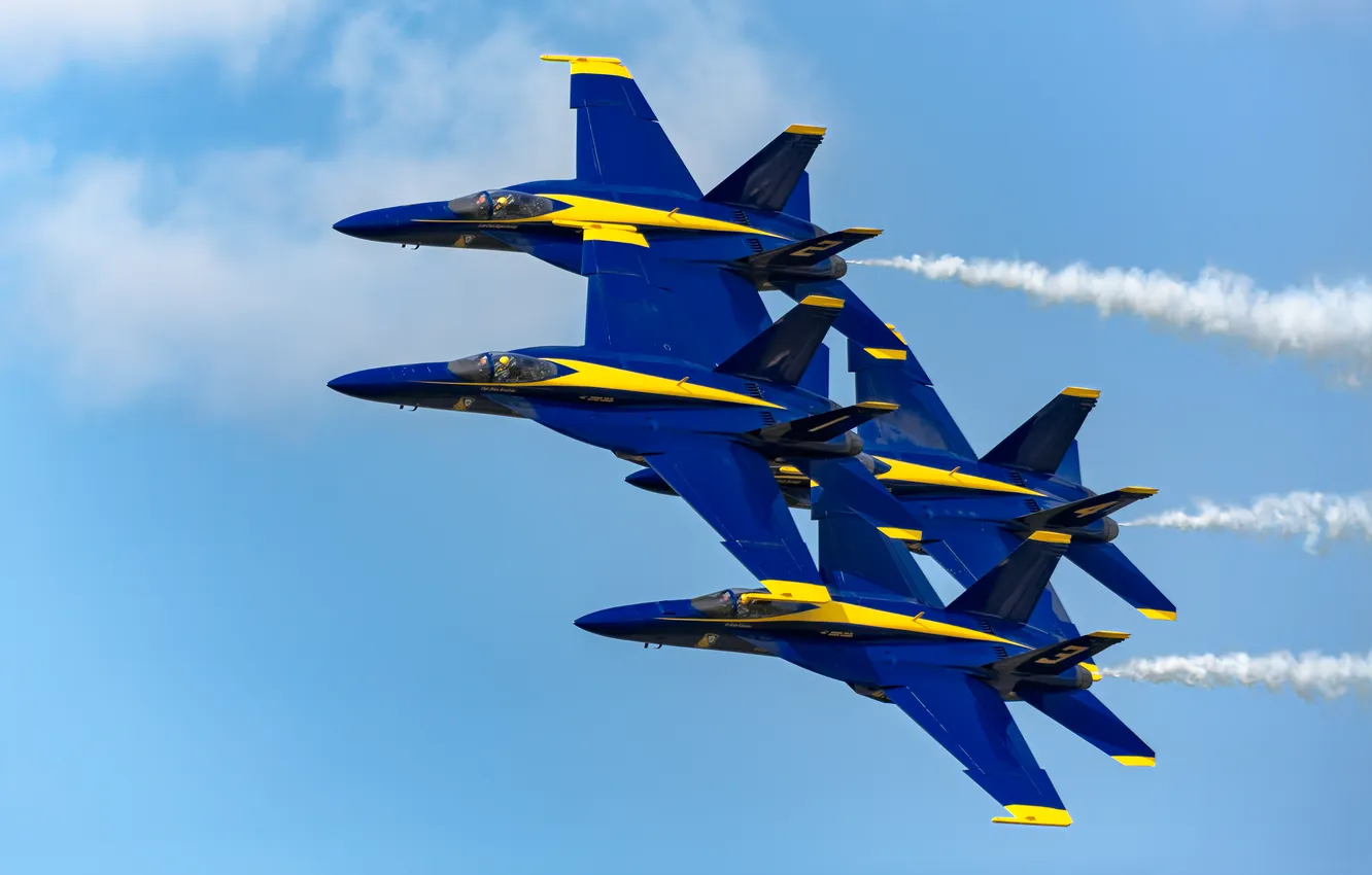 Photo wallpaper parade, the plane, trio