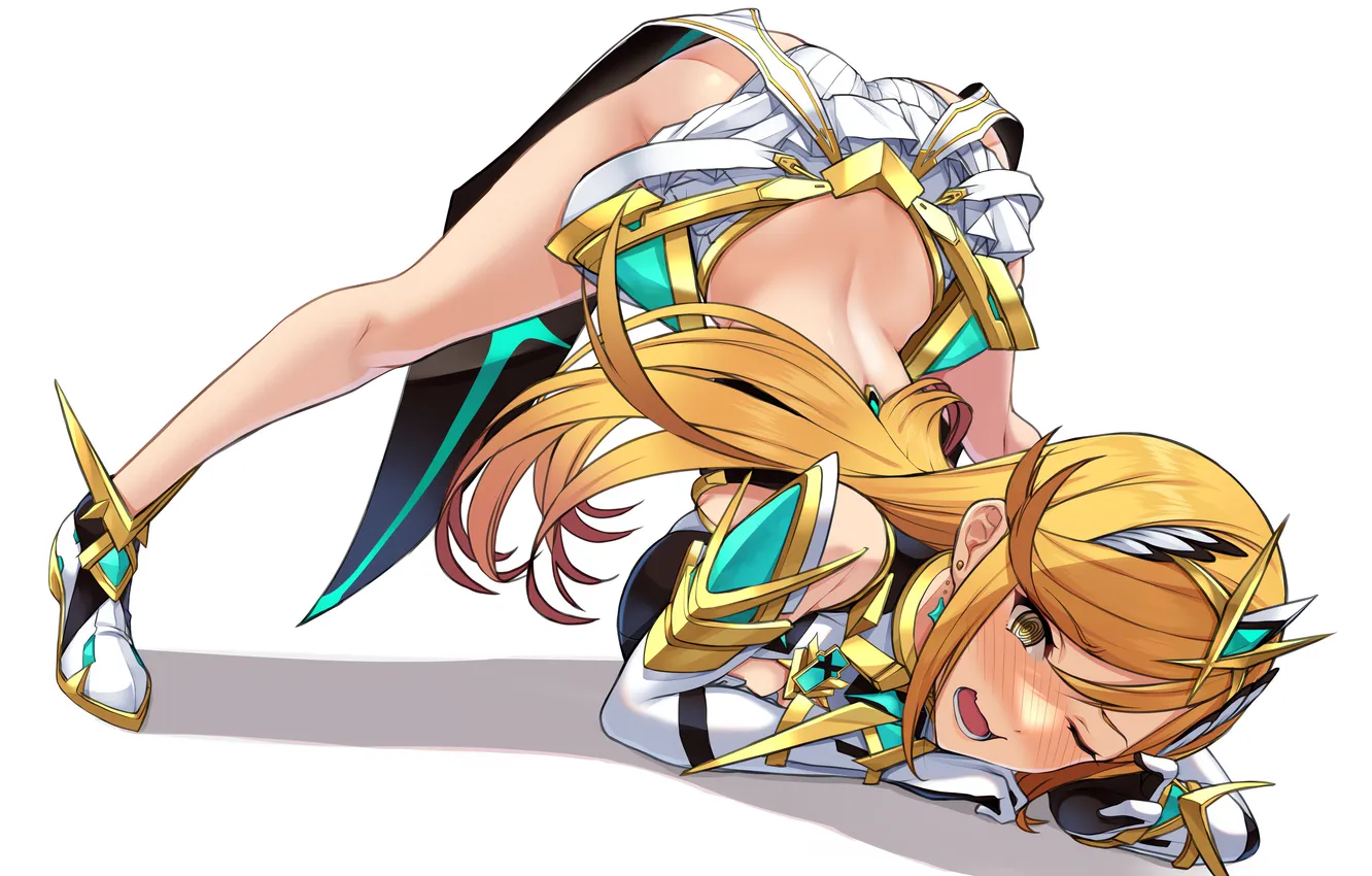 Photo wallpaper girl, sexy, lingerie, ass, cleavage, blouse, panties, long hair