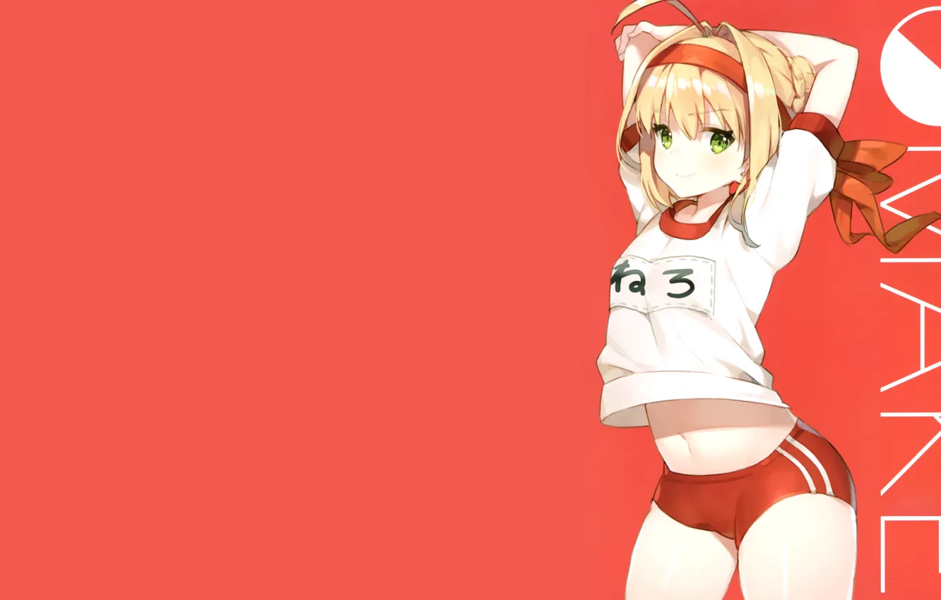 Photo wallpaper girl, sexy, shorts, saber, anime, beautiful, short hair, pretty